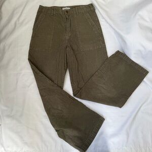 Corduroy straight leg pants